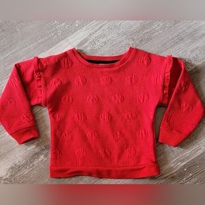 Wonder Nation Girls Red Sweater Top Size 3T